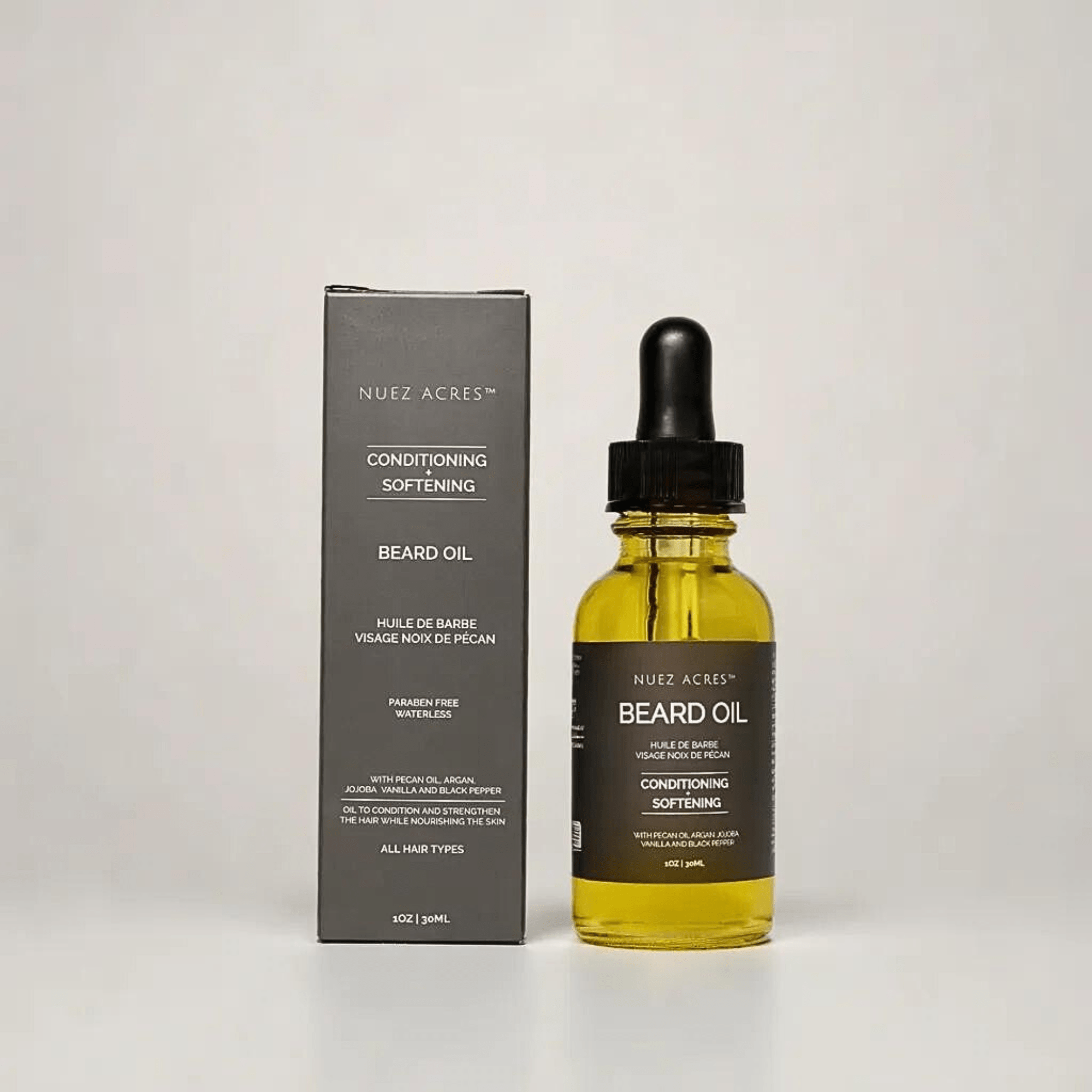 NUEZACRES Beard Oil Nuez Acres® Hydrating Beard &amp; Moustache Serum – Nourishment with Pecan &amp; Argan Oil