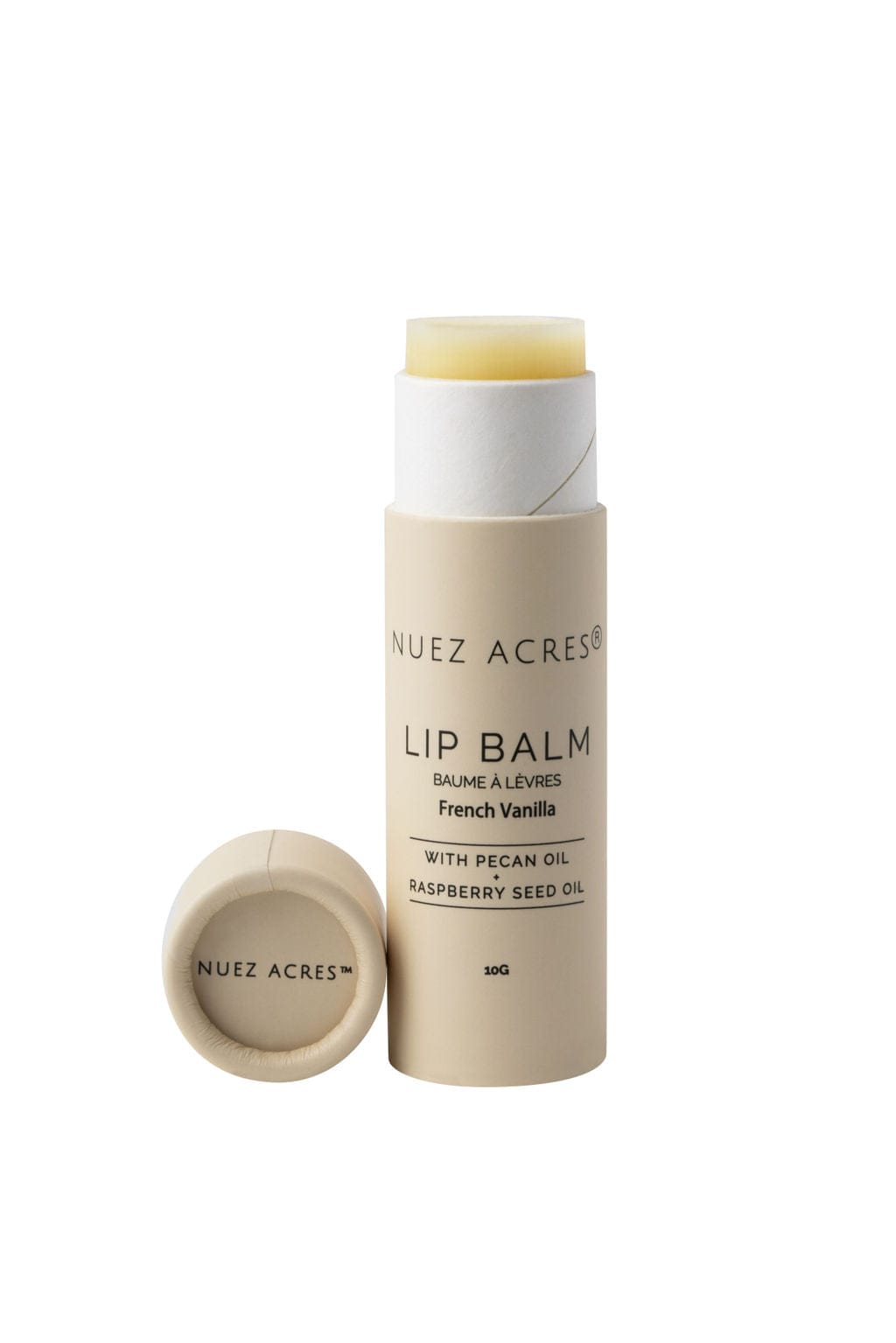 NUEZACRES Lip Balm Nuez Acres® Lip Balm – Hydration with Pecan, Raspberry Seed Oil & French Vanilla Flavor Nuez Acres® Lip Balm – Hydration with Pecan, Raspberry Seed Oil & French Vanilla Flavor LipFrVan