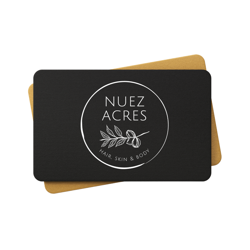 Nuez Acres Gift Cards - Nuez Acres Gift Card - Nuez Acres Vegan Skin, Hair & Body Care Gift Card